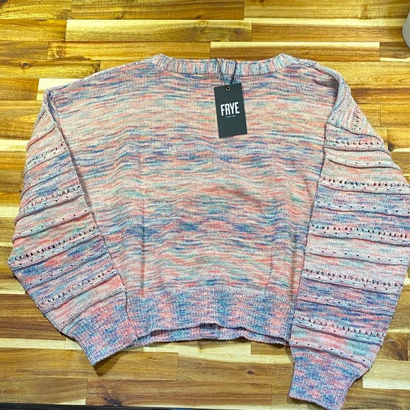 ⭐️FRYE Coral Pink Combo Knit Cardigan-NWT - Picture 5 of 5